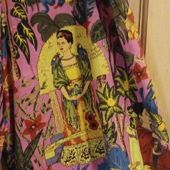 Groovy Gal Frida Khalo Pants. Arty, Colorful . Boho - Picture 3 of 7